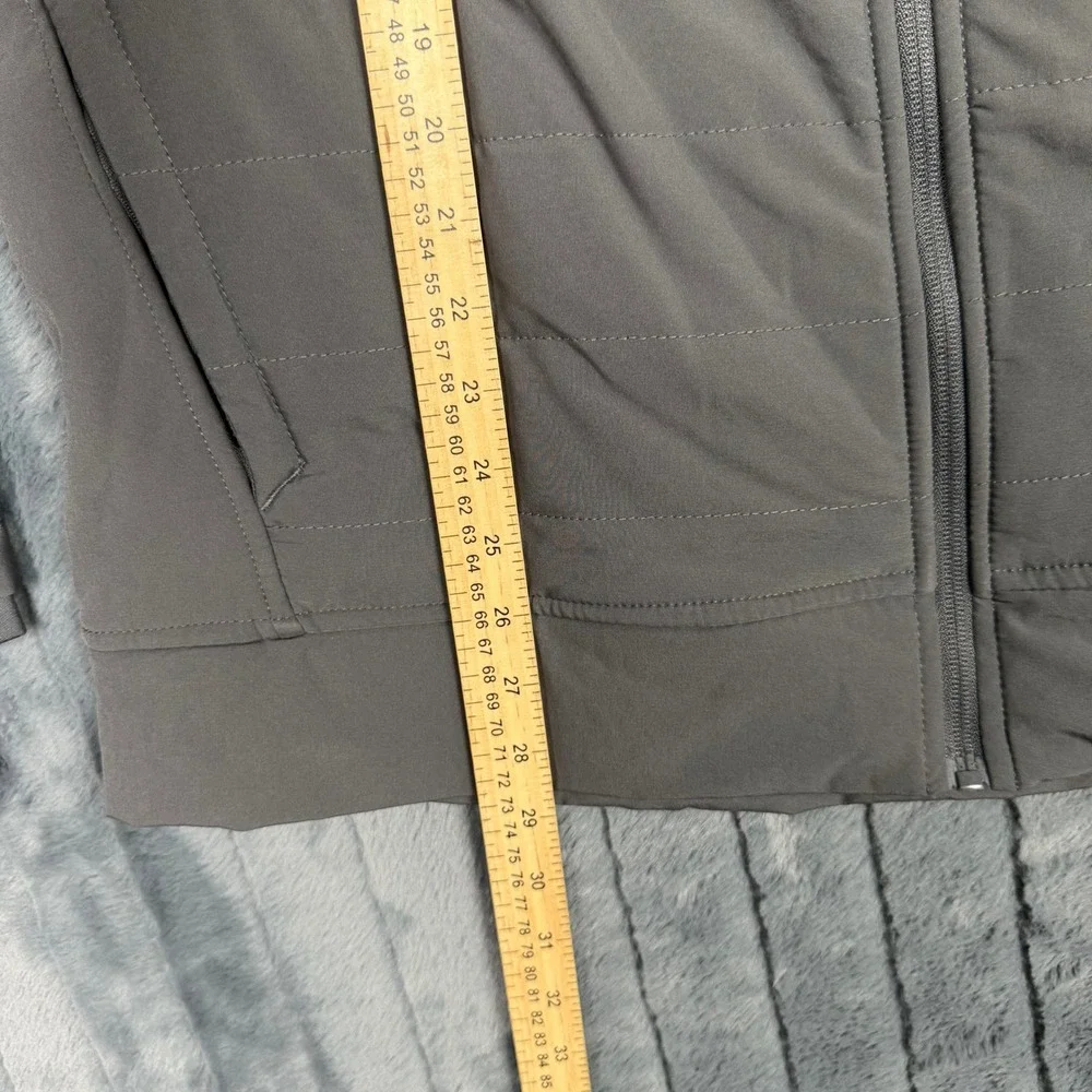 Spyder Mens Gray Powerade Full Zip Quilted Performance Jacket XL